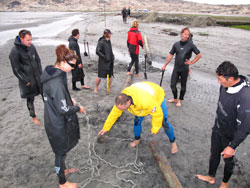 Zara digging in Luderitz